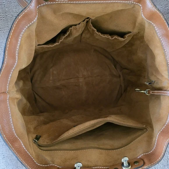 Patricia Nash Benvenuto European Map Tote  100% Full Grain Leather - Picture 15 of 15